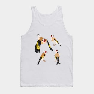 Goldfinches isolated on white background Tank Top